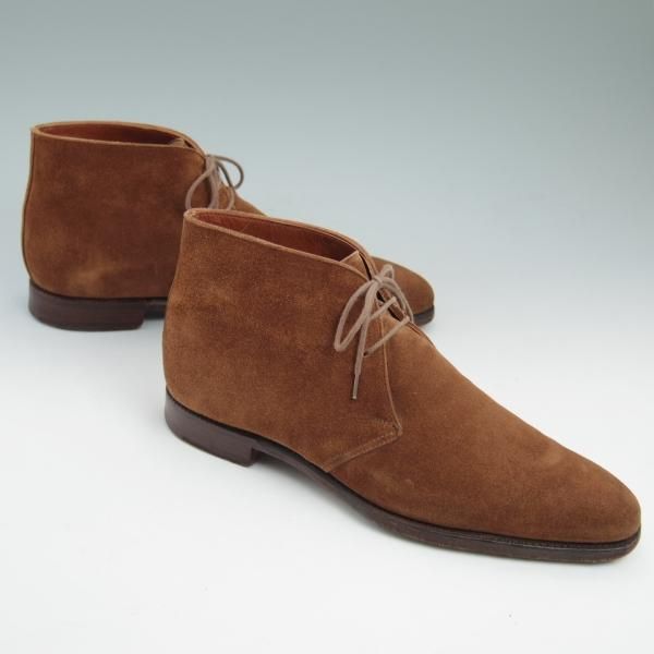 極上★クロケット&ジョーンズ 7.5D【★ハンドグレードライン/CAMBERLEY】9613-26X/スエード/チャッカ ブーツ/Crockett&Jones★b959