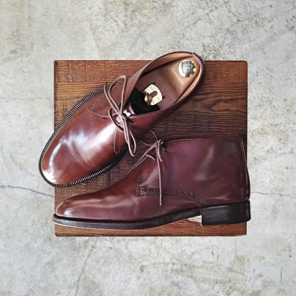 美品★(伊)タニノクリスチー SIZE 5【★定価15万円以上】チャッカブーツ/128745/553/TANINO CRISCI★b965