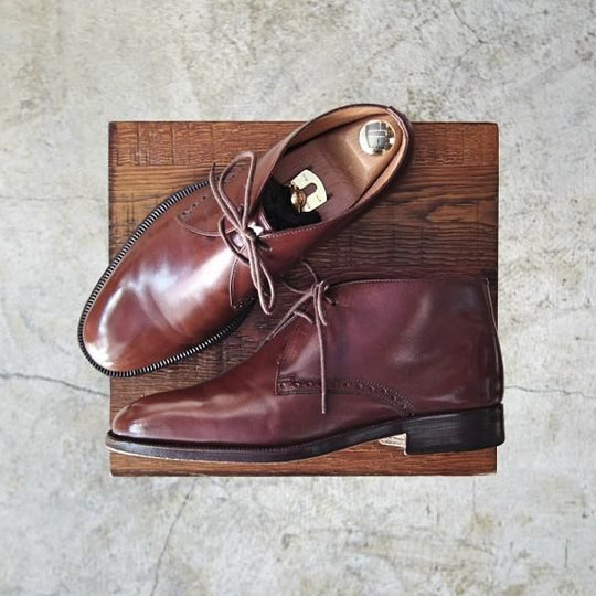 美品★(伊)タニノクリスチー SIZE 5【★定価15万円以上】チャッカブーツ/128745/553/TANINO CRISCI★b965