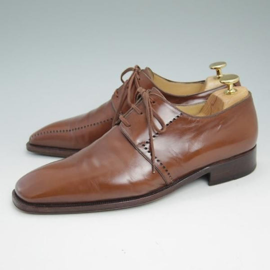 極上★(伊)アルティオリ SIZE 7【定価17万程度★ダービーシューズ】ブラウン/ARTIOLI★b968