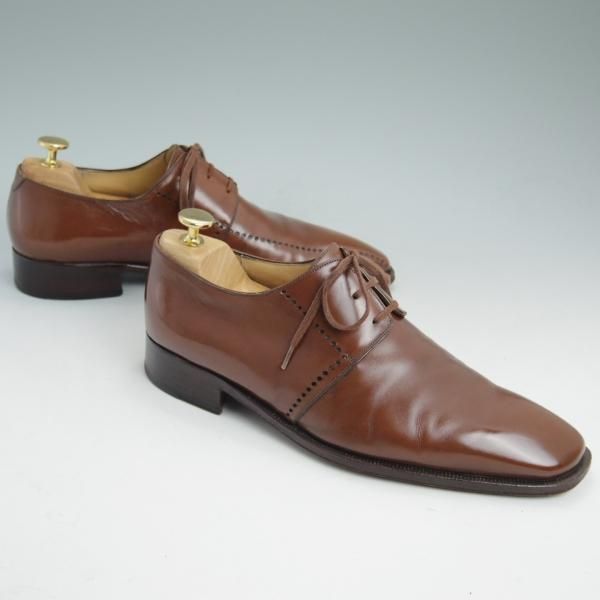 極上★(伊)アルティオリ SIZE 7【定価17万程度★ダービーシューズ】ブラウン/ARTIOLI★b968