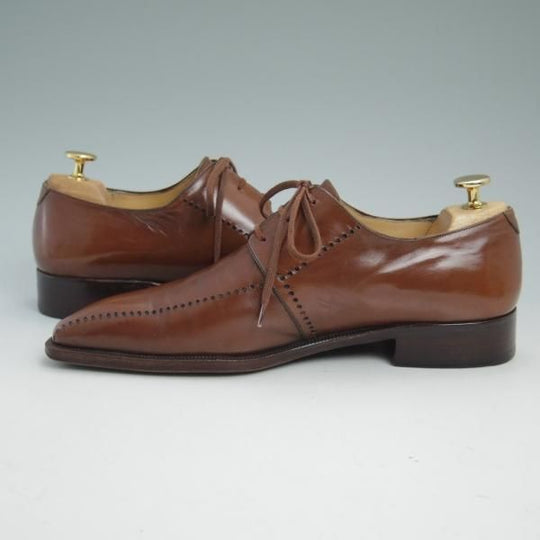 極上★(伊)アルティオリ SIZE 7【定価17万程度★ダービーシューズ】ブラウン/ARTIOLI★b968