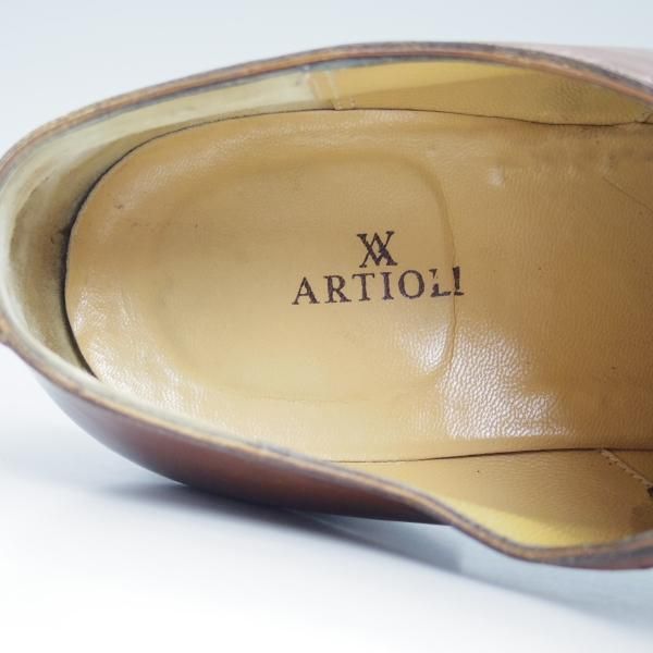 極上★(伊)アルティオリ SIZE 7【定価17万程度★ダービーシューズ】ブラウン/ARTIOLI★b968