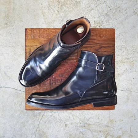 極美品★チャーチ(レディース) SIZE 36【★希少!!ジョッパーブーツ/MERTHYR W】ポリッシュドバインダーカーフ/ブラック/Church's★b969