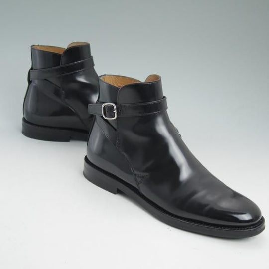 極美品★チャーチ(レディース) SIZE 36【★希少!!ジョッパーブーツ/MERTHYR W】ポリッシュドバインダーカーフ/ブラック/Church's★b969
