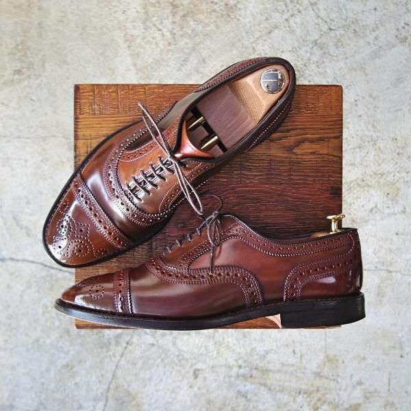 Allen Edmonds（アレンエドモンズ）コードバン ブラッドリー 中古 極美品☆(米)アレンエドモンズ 7.5E【定価15万円以上☆シガー色