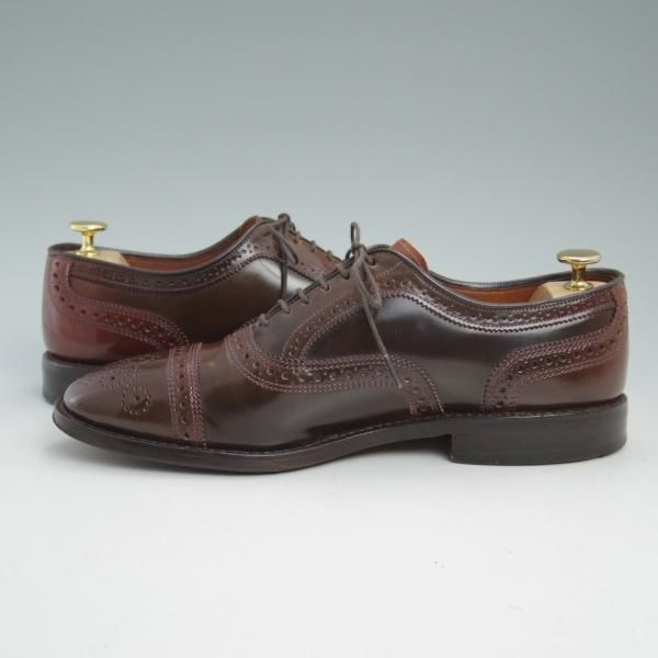 極美品★(米)アレンエドモンズ 7.5E【定価15万円以上★シガー色/コードバン仕様】Strand/セミブローグ/ALLEN EDMONDS★b970