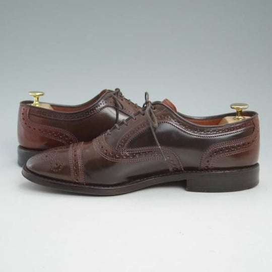 極美品★(米)アレンエドモンズ 7.5E【定価15万円以上★シガー色/コードバン仕様】Strand/セミブローグ/ALLEN EDMONDS★b970