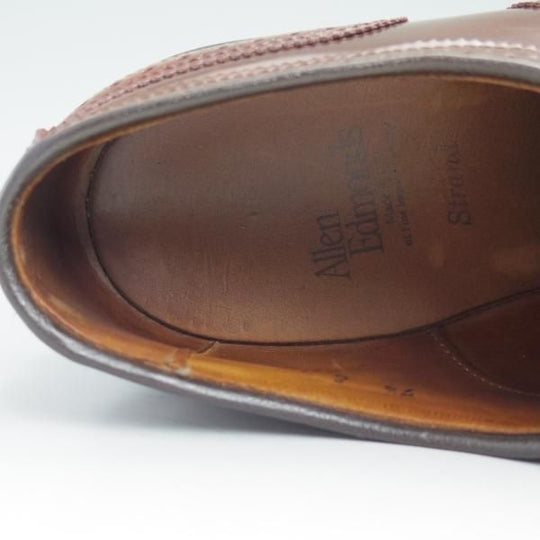 極美品★(米)アレンエドモンズ 7.5E【定価15万円以上★シガー色/コードバン仕様】Strand/セミブローグ/ALLEN EDMONDS★b970