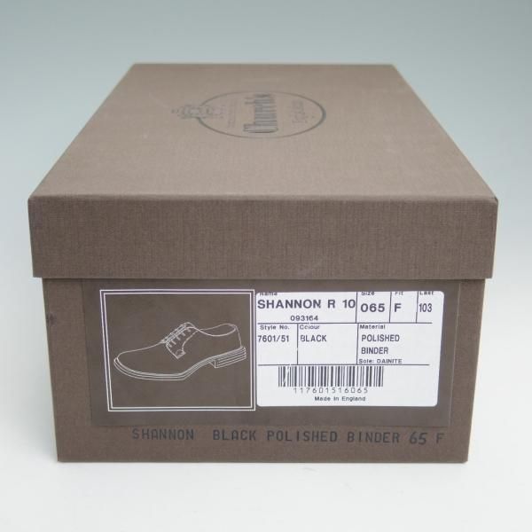 美品★チャーチ 65F/UK6.5【★シャノン/SHANNON R/ダイナイトソール】103ラスト/ポリッシュドバインダーカーフ/プレーントゥChurch's★b977