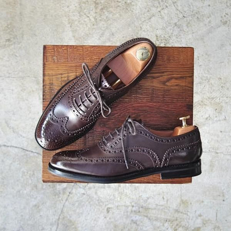 極美品★チャーチ(レディース) SIZE 36.5【★バーウッド/BURWOOD WG】カーフ/フルブローグ/ウイングチップ/Church's★b978