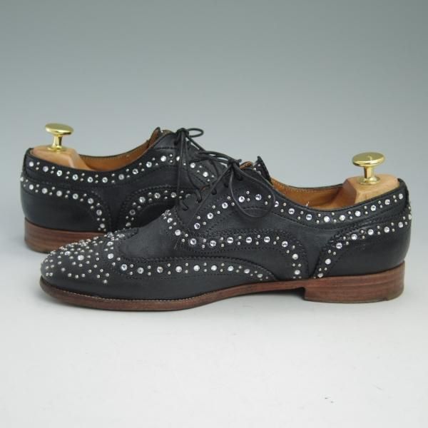 極上★チャーチ(レディース) SIZE 36.5【★BURWOOD 3W/スタッズ&スワロフスキー】バーウッド/フルブローグ/ウィングチップ/Church's★b979