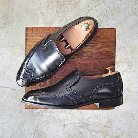 極美品★トリッカーズ SIZE 7.5【★希少!!ドレスライン/ユニオンワークス別注】サイドエラスティック/カーフ/UNION WORKS/Tricker's★b980