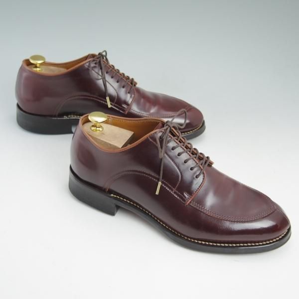 ★メイカーズ SIZE 7【定価￥96,660-★コードバン仕様/Vチップ】ホーウィン/シェルコードバン/V TIP BLUCHER/バーガンディー/Makers★b982
