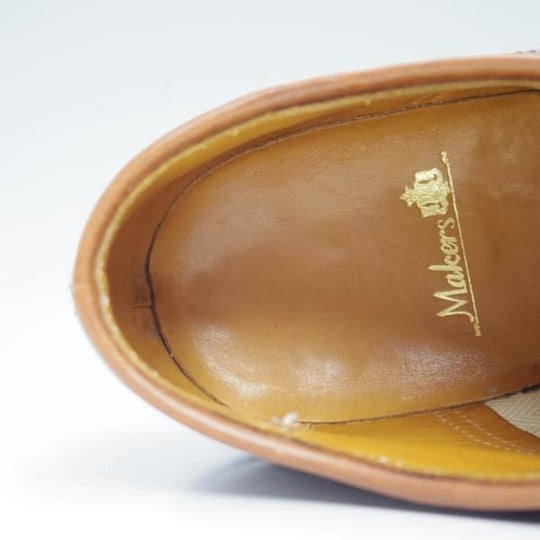 ★メイカーズ SIZE 7【定価￥96,660-★コードバン仕様/Vチップ】ホーウィン/シェルコードバン/V TIP BLUCHER/バーガンディー/Makers★b982