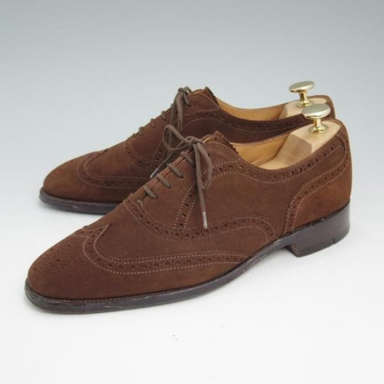美品★ブルックスブラザーズ 6E【極希少★英国製/テクニック社製】スエード/フルブローグ/ウイングチップ/BROOKS BROTHERS★b983