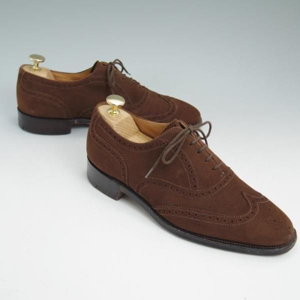 美品★ブルックスブラザーズ 6E【極希少★英国製/テクニック社製】スエード/フルブローグ/ウイングチップ/BROOKS BROTHERS★b983