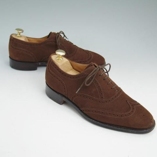 美品★ブルックスブラザーズ 6E【極希少★英国製/テクニック社製】スエード/フルブローグ/ウイングチップ/BROOKS BROTHERS★b983