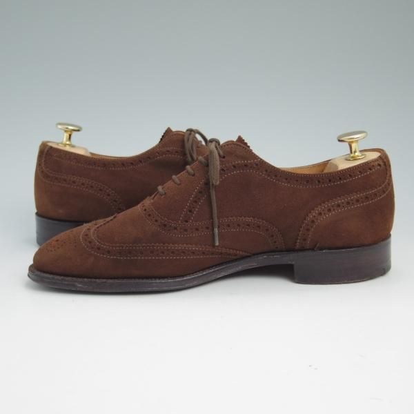 美品★ブルックスブラザーズ 6E【極希少★英国製/テクニック社製】スエード/フルブローグ/ウイングチップ/BROOKS BROTHERS★b983