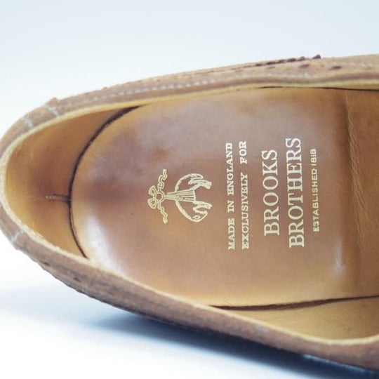 美品★ブルックスブラザーズ 6E【極希少★英国製/テクニック社製】スエード/フルブローグ/ウイングチップ/BROOKS BROTHERS★b983