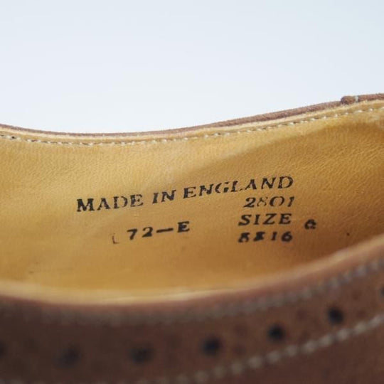 美品★ブルックスブラザーズ 6E【極希少★英国製/テクニック社製】スエード/フルブローグ/ウイングチップ/BROOKS BROTHERS★b983