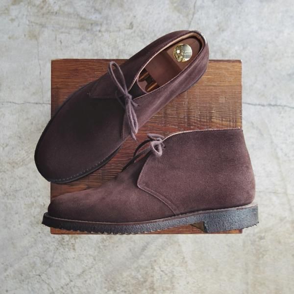 使用僅か★チャーチ 65F/UK6.5【★RYDER/チャッカブーツ】81ラスト/スエード/ライダー/4都市ロゴ/Church's★b984