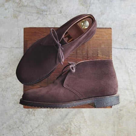 使用僅か★チャーチ 65F/UK6.5【★RYDER/チャッカブーツ】81ラスト/スエード/ライダー/4都市ロゴ/Church's★b984