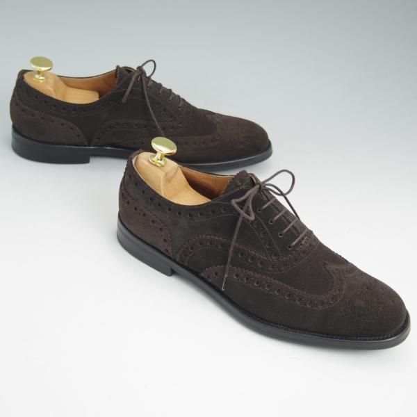 極美品★チャーチ(レディース) SIZE 37.5【★バーウッド/BURWOOD WG】スエード/フルブローグ/ウイングチップ/Church's★b986