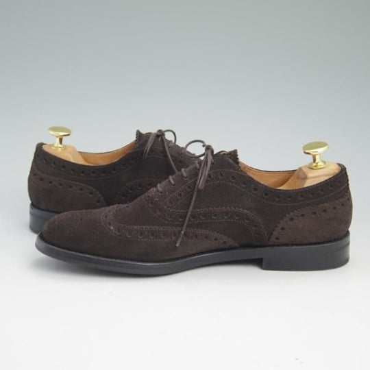 極美品★チャーチ(レディース) SIZE 37.5【★バーウッド/BURWOOD WG】スエード/フルブローグ/ウイングチップ/Church's★b986