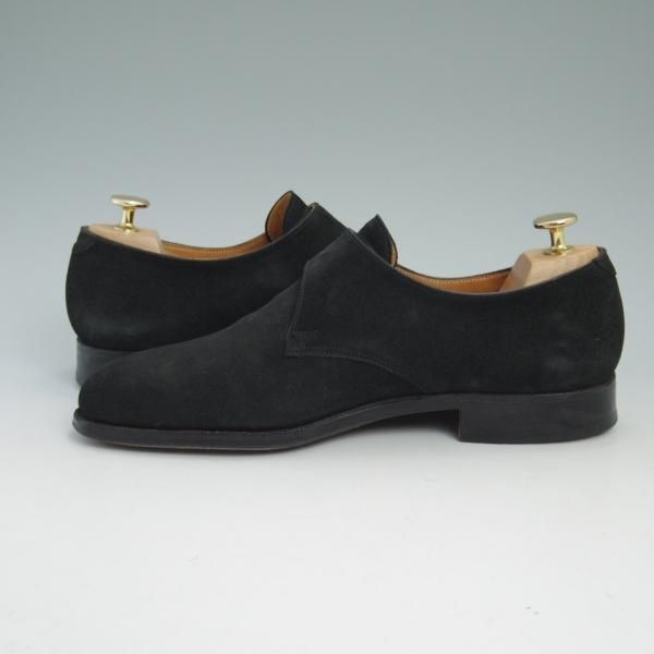 美品★クロケット&ジョーンズ 6.5E【★COMPTON/コンプトン】317ラスト/モンクストラップ/スエード/Crockett&Jones★b988