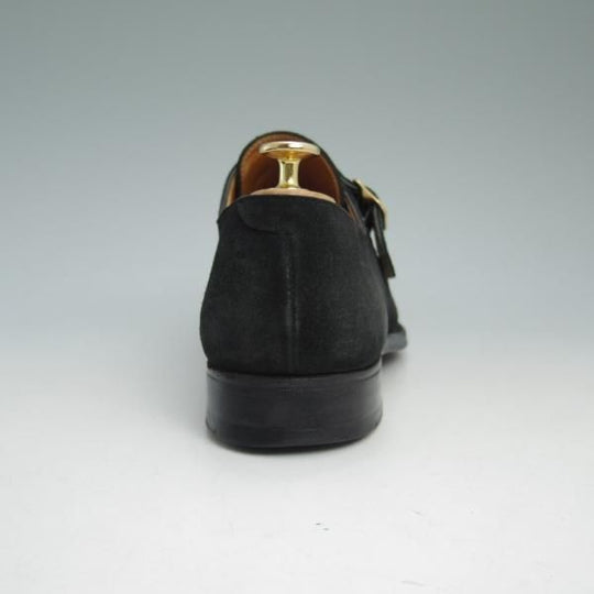 美品★クロケット&ジョーンズ 6.5E【★COMPTON/コンプトン】317ラスト/モンクストラップ/スエード/Crockett&Jones★b988