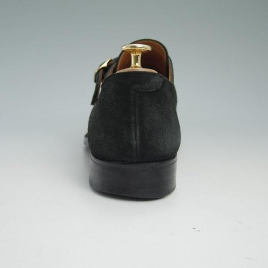 美品★クロケット&ジョーンズ 6.5E【★COMPTON/コンプトン】317ラスト/モンクストラップ/スエード/Crockett&Jones★b988