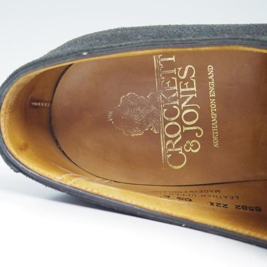 美品★クロケット&ジョーンズ 6.5E【★COMPTON/コンプトン】317ラスト/モンクストラップ/スエード/Crockett&Jones★b988