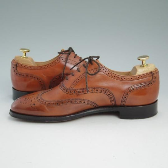 極美品★チーニー製 7.5E【希少★(英)NEW&LINGWOOD別注】ニュー&リングウッド/フルブローグ/ウイングチップ/CHEANEY★b989