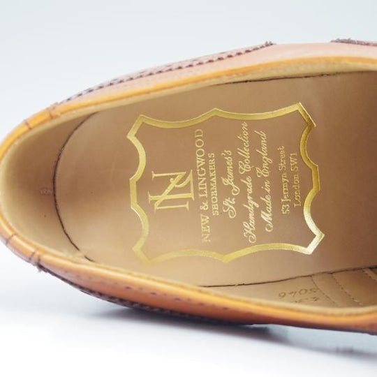 極美品★チーニー製 7.5E【希少★(英)NEW&LINGWOOD別注】ニュー&リングウッド/フルブローグ/ウイングチップ/CHEANEY★b989