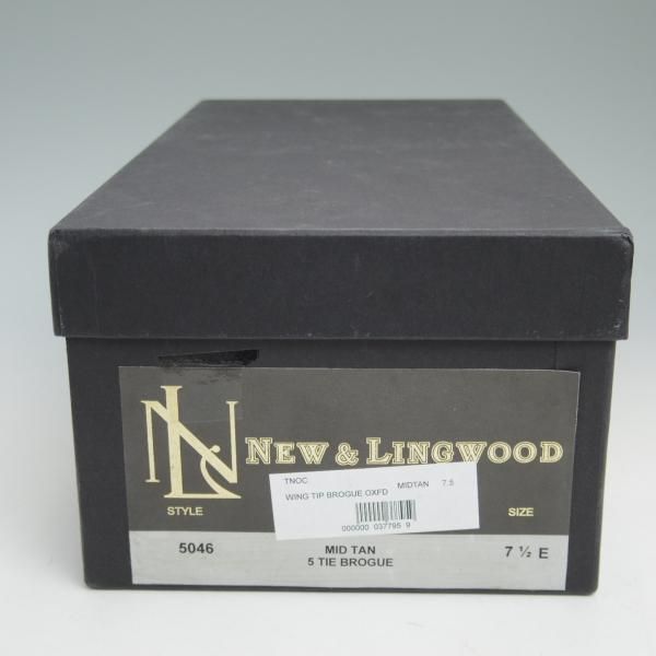 極美品★チーニー製 7.5E【希少★(英)NEW&LINGWOOD別注】ニュー&リングウッド/フルブローグ/ウイングチップ/CHEANEY★b989