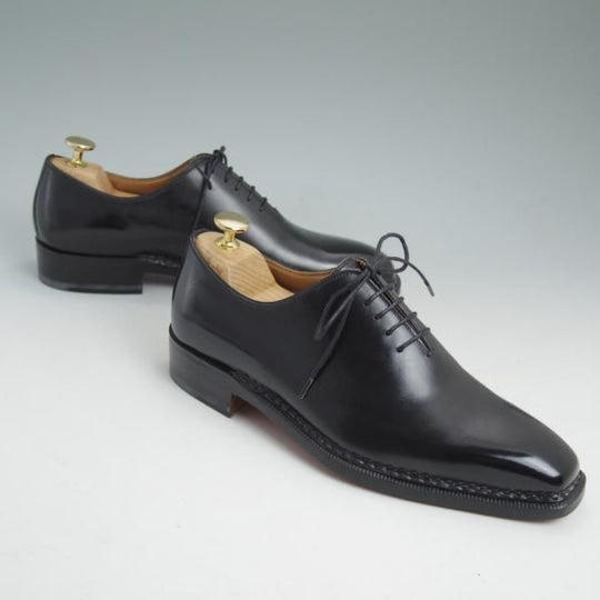 ほぼ未使用★(伊)ボリーニ SIZE 38【高級★グッドイヤーアルタッコ製法】ホールカット/カーフ/ブラック/BOLLINI★b991