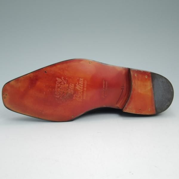 ほぼ未使用★(伊)ボリーニ SIZE 38【高級★グッドイヤーアルタッコ製法】ホールカット/カーフ/ブラック/BOLLINI★b991