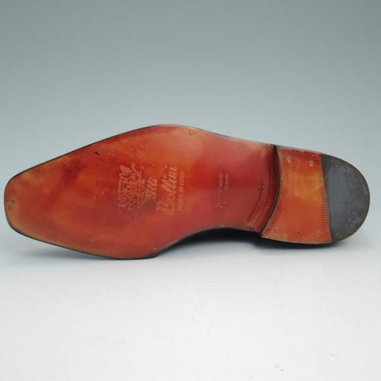 ほぼ未使用★(伊)ボリーニ SIZE 38【高級★グッドイヤーアルタッコ製法】ホールカット/カーフ/ブラック/BOLLINI★b991