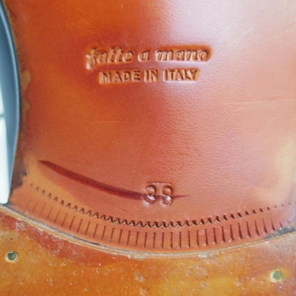 ほぼ未使用★(伊)ボリーニ SIZE 38【高級★グッドイヤーアルタッコ製法】ホールカット/カーフ/ブラック/BOLLINI★b991