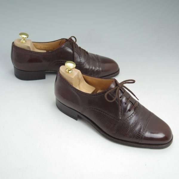極上★(伊)タニノクリスチー SIZE 6【高額★イグアナ/リザード革コンビ仕様】REAL LIZARD/クォーターブローグ/TANINO CRISCI★b993