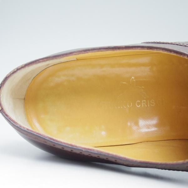 極上★(伊)タニノクリスチー SIZE 6【高額★イグアナ/リザード革コンビ仕様】REAL LIZARD/クォーターブローグ/TANINO CRISCI★b993