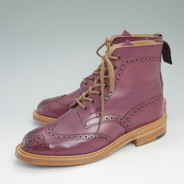 極美品★トリッカーズ(レディース) SIZE 4-4【希少色★Purple burnished/カントリーブーツ/L5411】ブーツ/ウイングチップ/Tricker's★b994