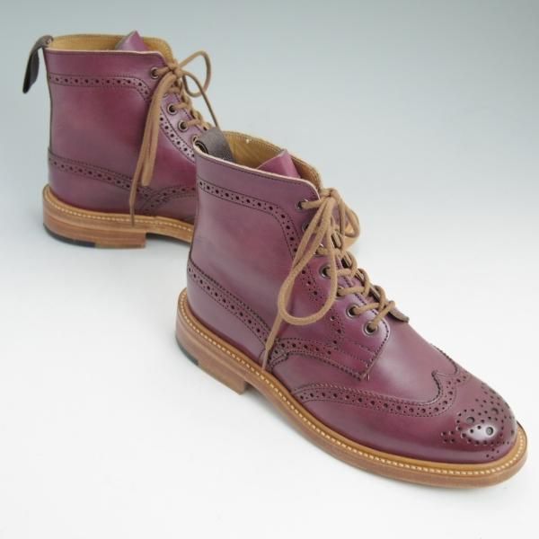 極美品★トリッカーズ(レディース) SIZE 4-4【希少色★Purple burnished/カントリーブーツ/L5411】ブーツ/ウイングチップ/Tricker's★b994