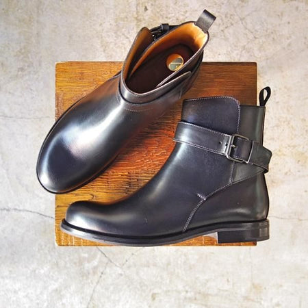 新品★チャーチ(レディース) SIZE 37.5【希少★ジョッパーブーツ/LAUREN R】8962/31ブライトカーフ/ブラック/Church's★c016