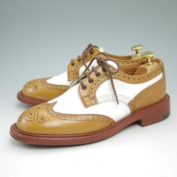 美品★トリッカーズ(レディース) SIZE 5.5【★5779/カントリーシューズ】コンビ/ホワイト×エイコン/短靴/Tricker's★c018