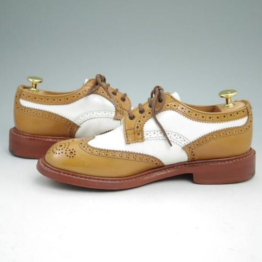 美品★トリッカーズ(レディース) SIZE 5.5【★5779/カントリーシューズ】コンビ/ホワイト×エイコン/短靴/Tricker's★c018
