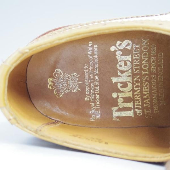 美品★トリッカーズ(レディース) SIZE 5.5【★5779/カントリーシューズ】コンビ/ホワイト×エイコン/短靴/Tricker's★c018
