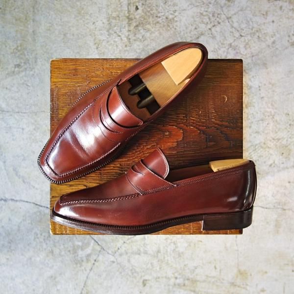 美品★(伊)ステファノビ SIZE 5.5【★コインローファー】STEFANOBI★c019