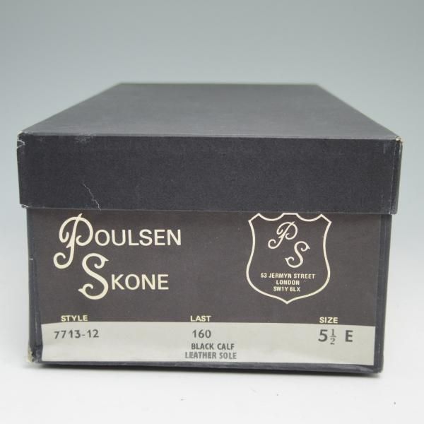 極上★クロケット&ジョーンズ 5.5E【★(英)ポールセン・スコーン別注/Poulsen Skone】パンチドキャップトゥ/黒/Crockett&Jones★c021